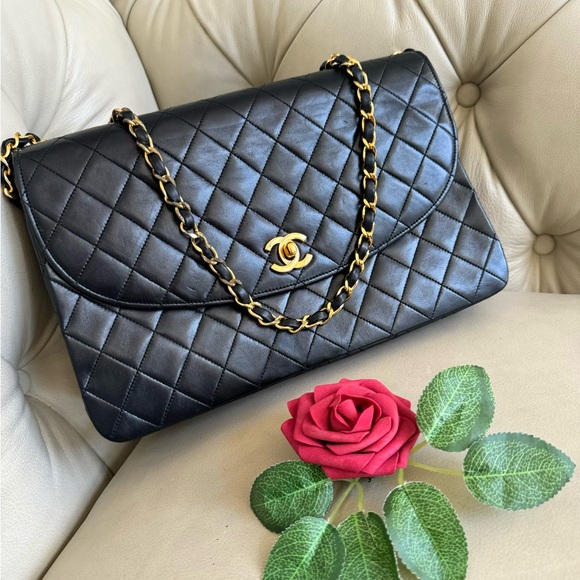 CHANEL Handbags - SOLD - 💎 AUTH Chanel Vintage Classic Single Flap Bag Quilted Lambskin Large